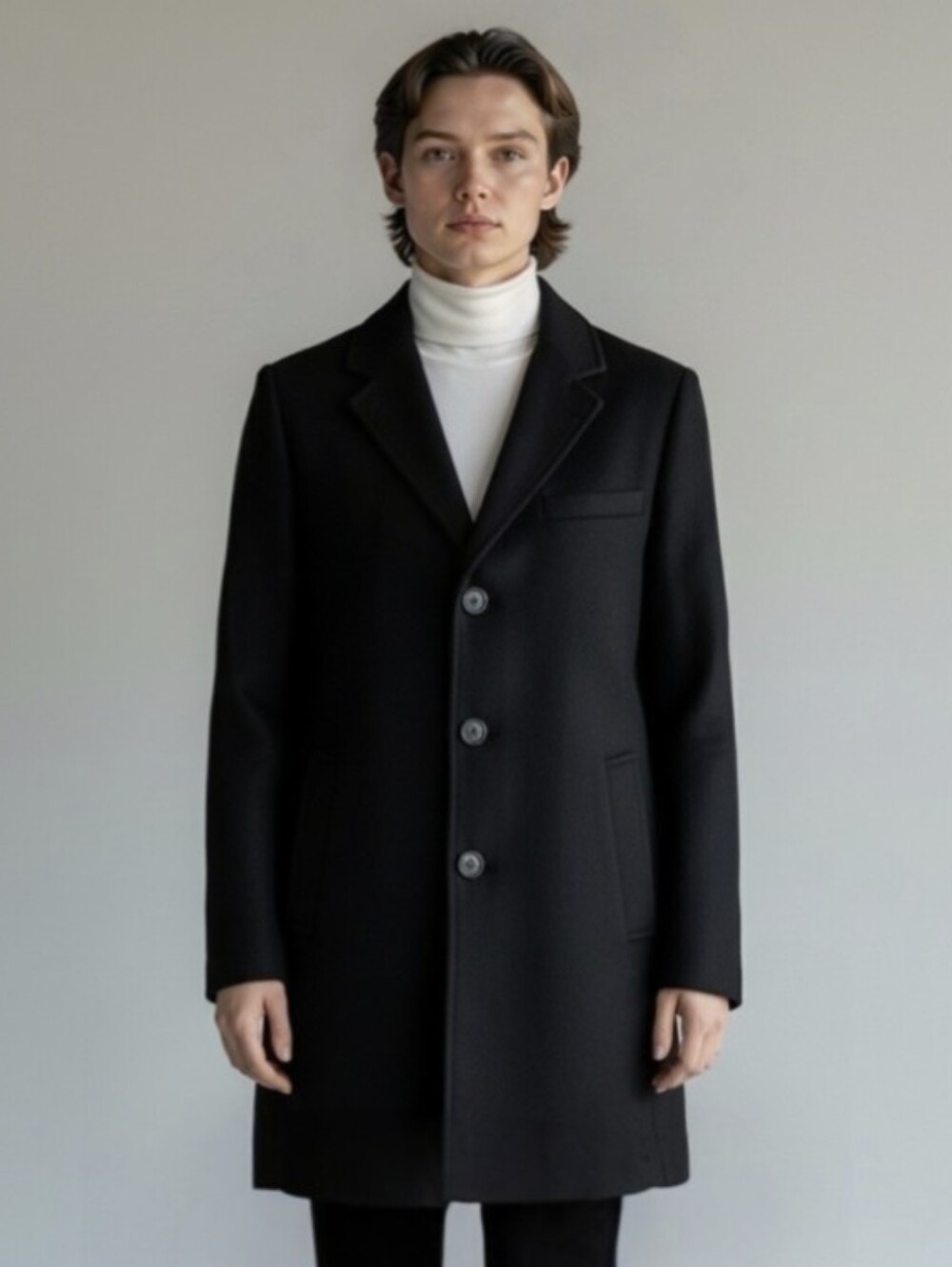 NWT! MICHAEL KORS! FINE WOOL BLEND! LUXE BLACK STADIUM TAILORED COAT! SIZE M
